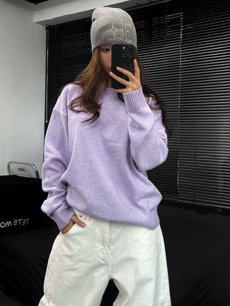Little Light - Wholesale Knit Sweater - Women's - Soft Cashmere Blend Washable Knit Sweater Made in Korea15