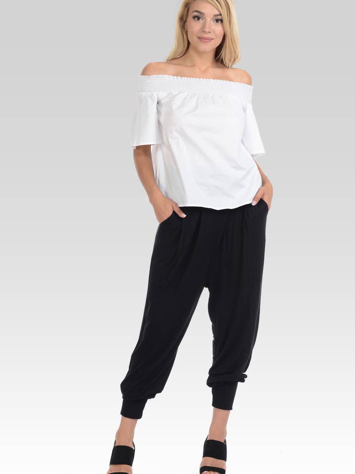 Allium - Wholesale Pants - Women's - Banded Waist Harem Joggers8
