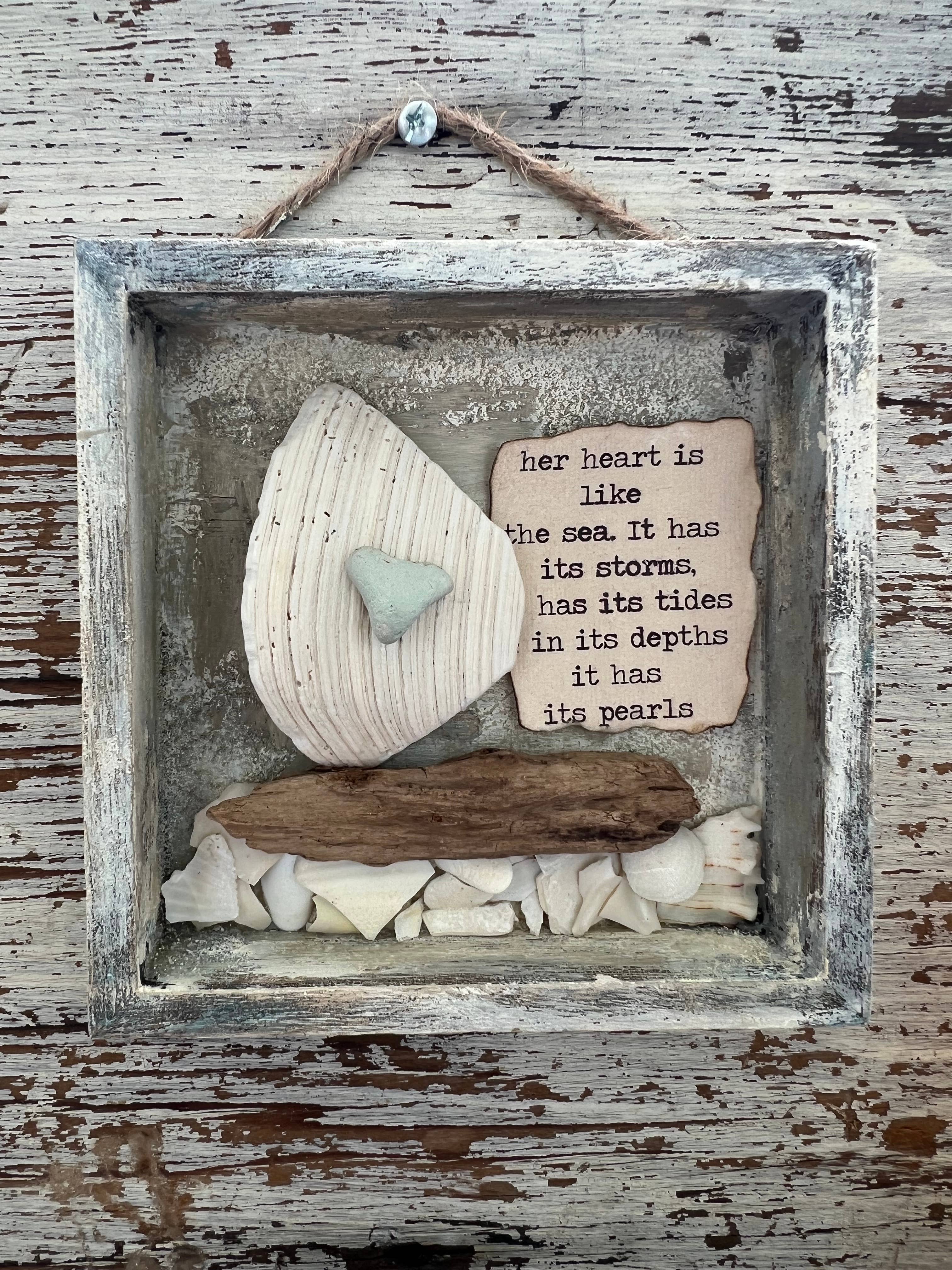 UnfiniSHEd - Wholesale Sign - Sailboat Shell Art, Beach Sign,Choose saying 6