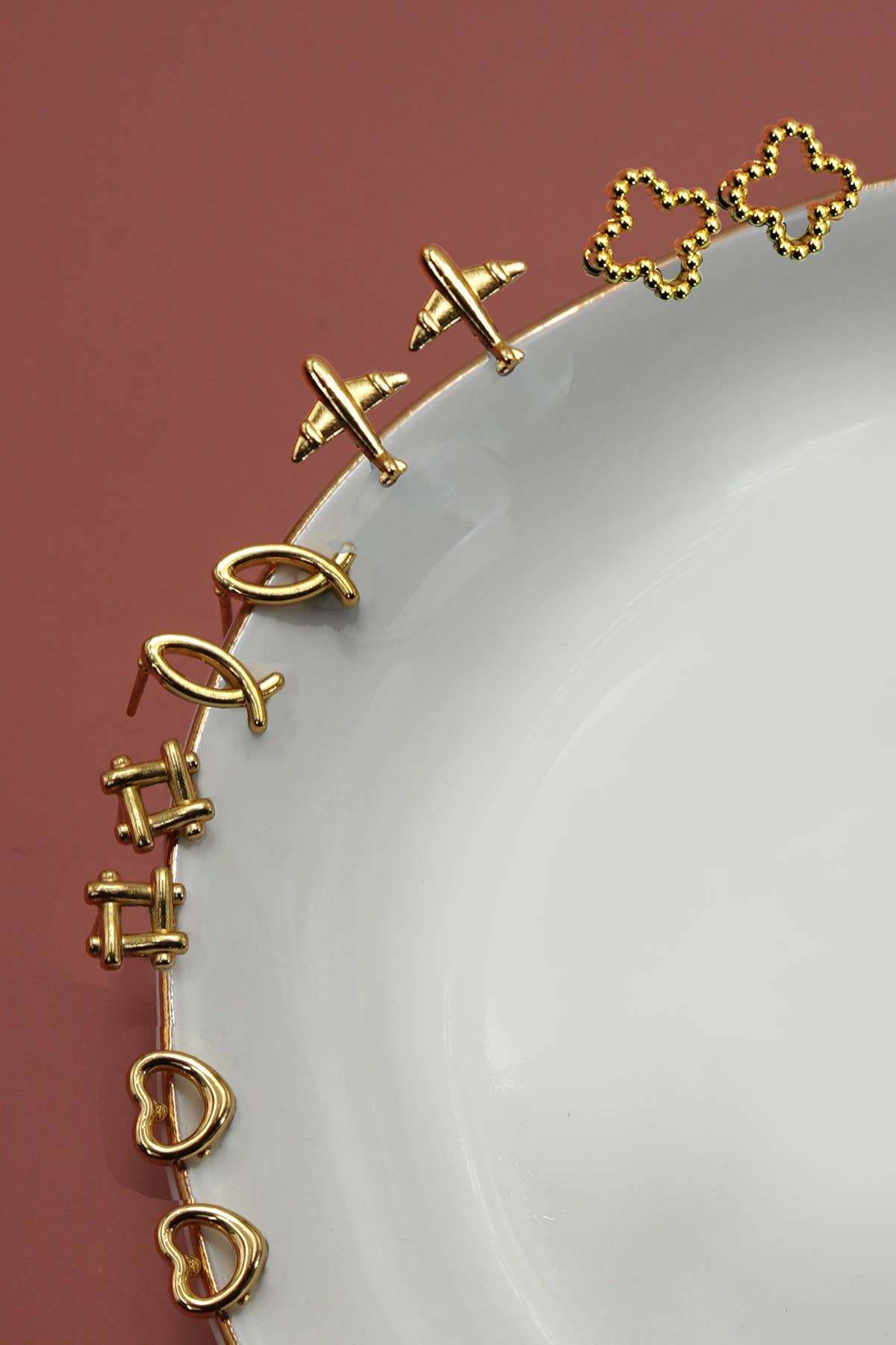 JOSSLYN by wall to wall - Wholesale Stud/Post Earrings - 18K Stainless Steel Tarnish Free Waterproof Studs | 40E4242