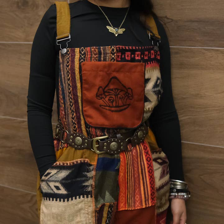 Karma Nepal Crafts - Wholesale Jumpsuit - Women's - Patchwork Wool Blend Wide Leg Jumpsuit7