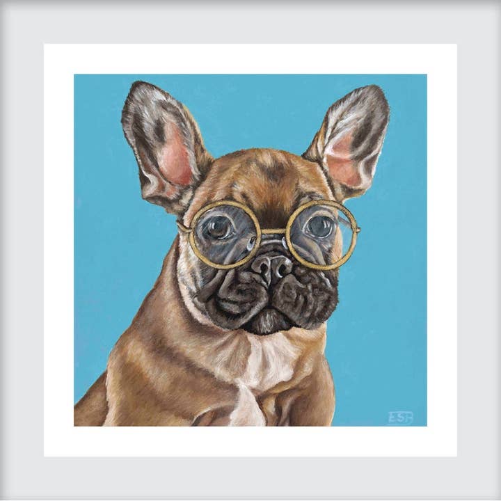 Frenchie Dog Art Print for wholesale by Emma Sage Fine Art