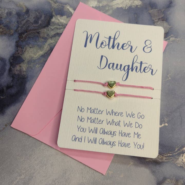 Mother & Daughter Wish Bracelet for wholesale by Rose Blossom Gifts