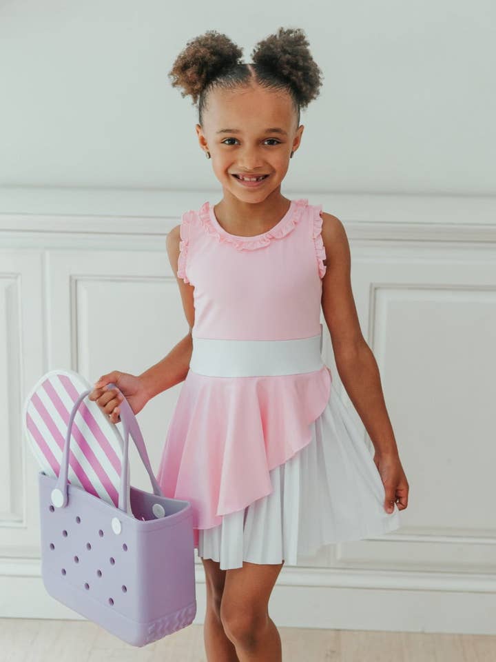 Conjunto de Vestido Deportivo Penelope Rosa Ballet para venta al por mayor de Love and Grow Clothing Co