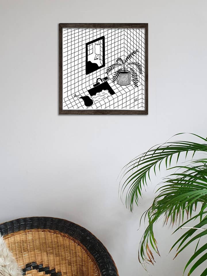 Bathroom Party Print for wholesale by Rudan