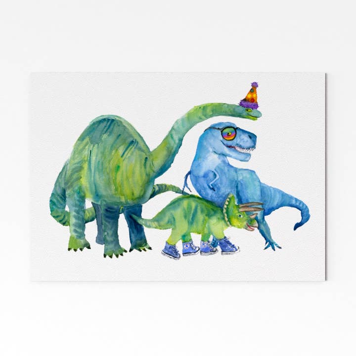 Rosie Webb illustrations - Wholesale Art Print - GP0050 - Dino Party Giclée Print