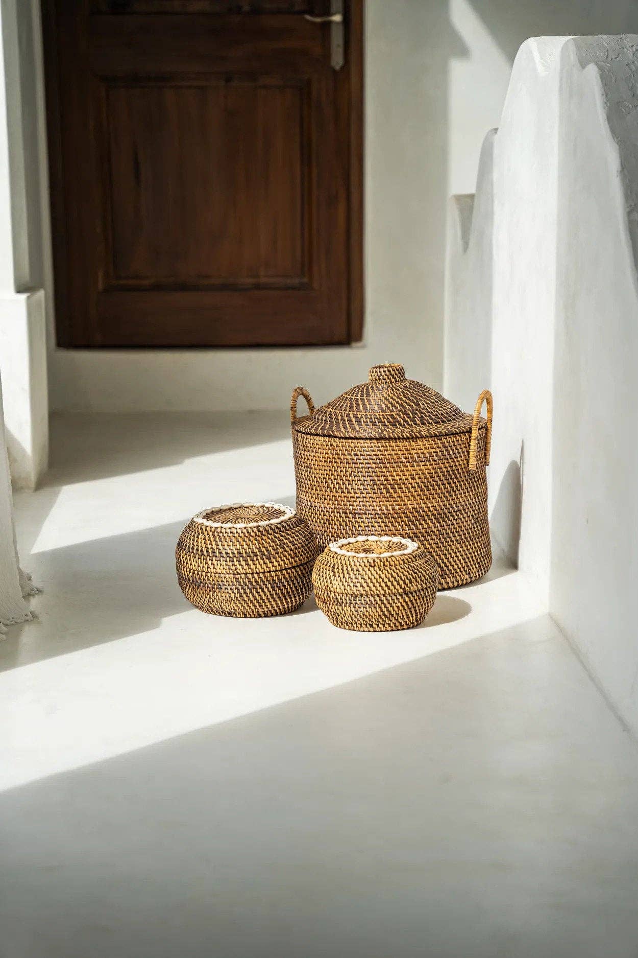 Bazar Bizar Living - Wholesale Basket - The Colonial Handles Basket - Natural Brown2