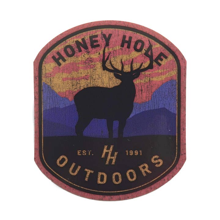 Sticker - Deer West for wholesale by Honey Hole Outdoors