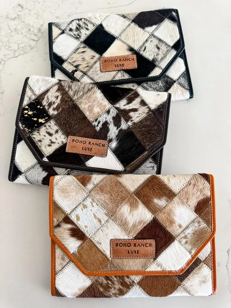 Boho Ranch Shop - Vente Étui pour ordinateur portable/tablette – femme - Housse d'ordinateur portable BOHO LUXE en cuir de vachette poilue (Copie)8