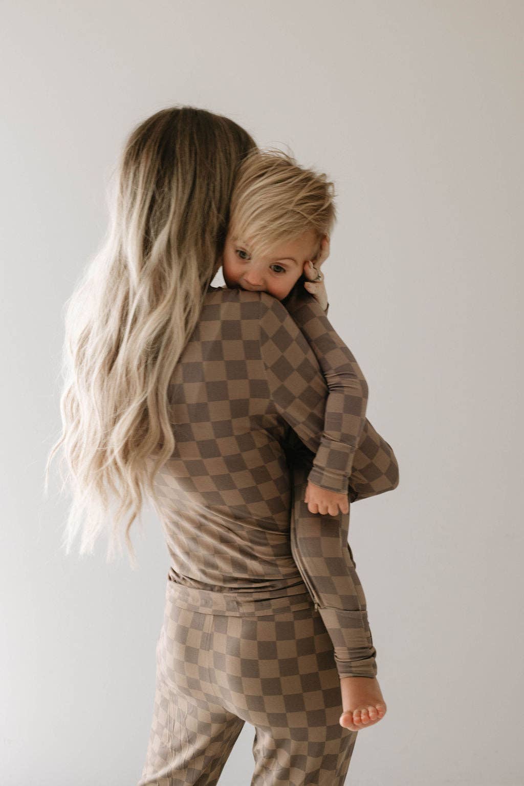 Forever French Baby - Wholesale Sleepwear Set - Women's - Women's Bamboo Pajama | Faded Brown Checkerboard4
