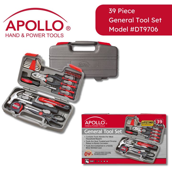 Apollo Tools - Wholesale Handy Tool - 39 Piece General Tool Set2