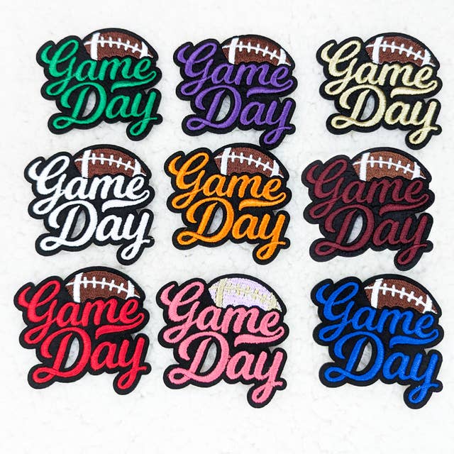 Trendy Transfers - Wholesale Patch - Game Day FOOTBALL Hat/Pocket Embroidered Patch