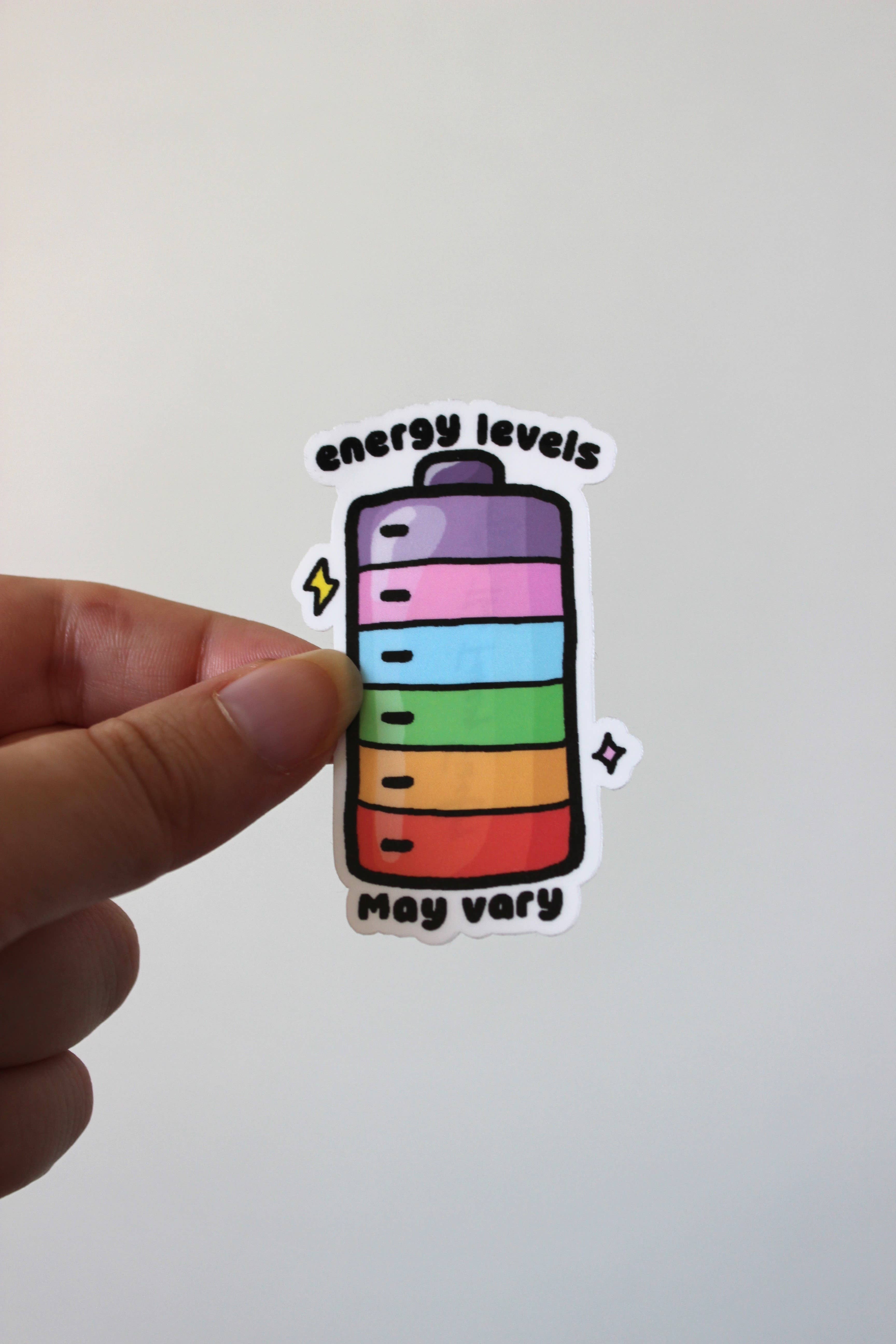 x The Fancy Firefly - Wholesale Sticker - Energy Levels May Vary – Waterproof Die-cut Sticker1