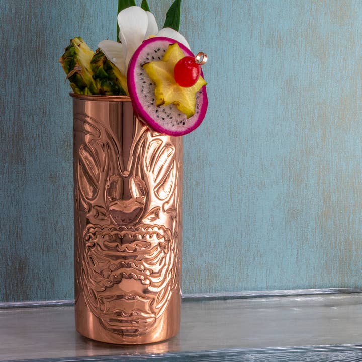 Prince of Scots – Großhandel Cocktail-/Schnapsglas – Die Legenden von Hawaii Kupfer-Tiki-Becher ~ Kāne ~