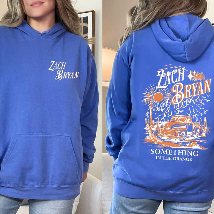 TheKingShirt - Wholesale Hoodie - Women's - Zach Bryan 'Something in the Orange' Graphic Hoodie2