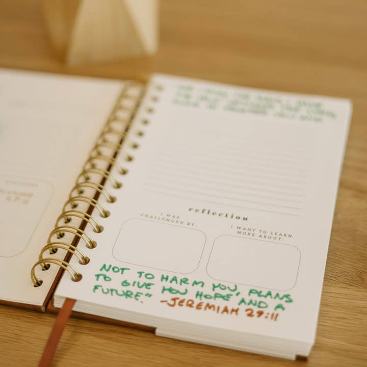 Steadfast and Sustained - Wholesale Journal/Diary - Church Notes Journal - Brown Faux Leather4