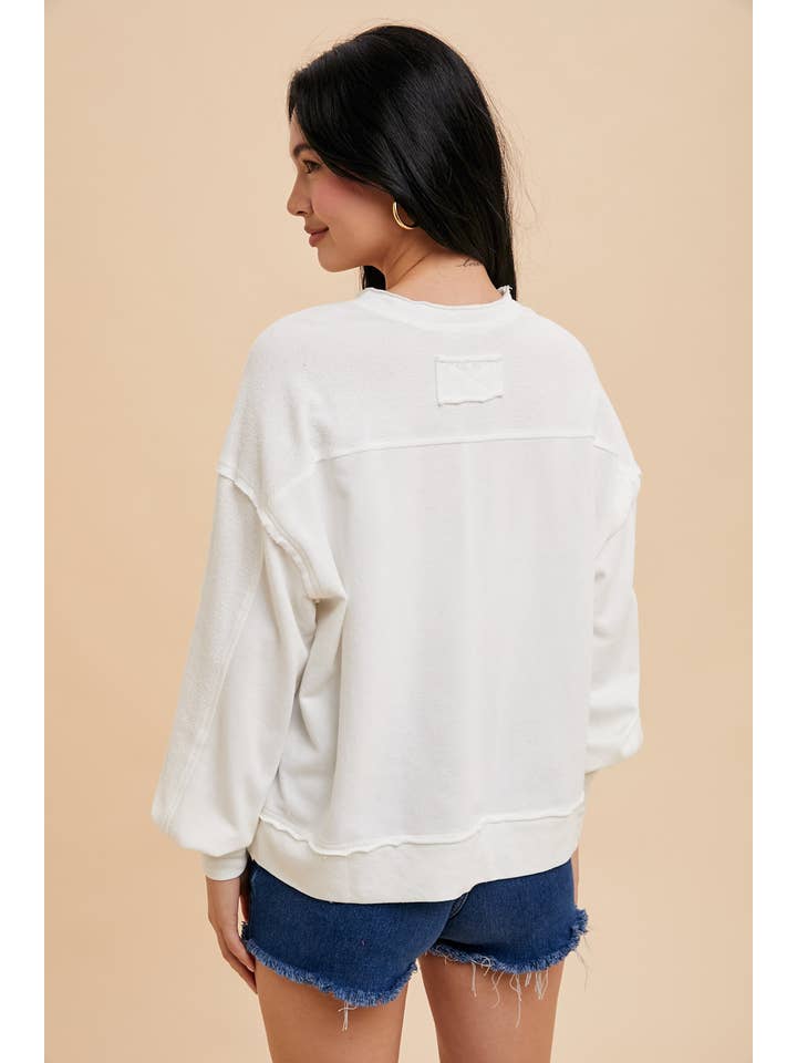 In Loom - Vendita all'ingrosso Felpa - Donna - PULLOVER CON DETTAGLIO OCCHIELLO6