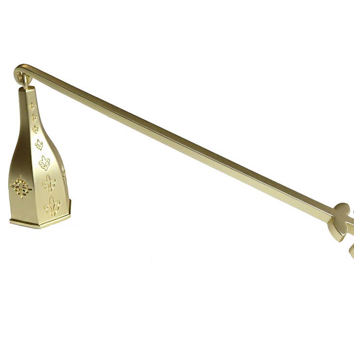 Wickman Products - Wholesale Candle Snuffer - Fleur De Lis Snuffer With Matte Gold Finish0