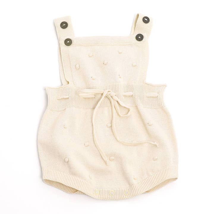 Viverano Organics - Wholesale Bodysuit (Non-Footed) - Baby - Milan Pastel Bobble Sweater Knit Baby Romper Organic Cotton