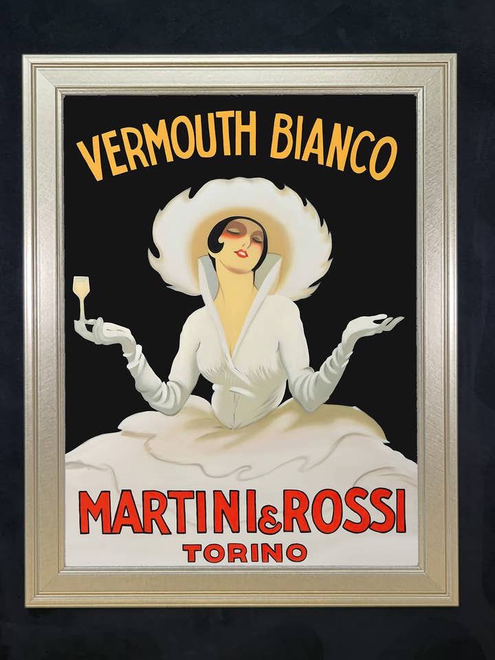 Martini & Rossi I avec or tourbillonné et tissu pour la vente par The Brightener Group