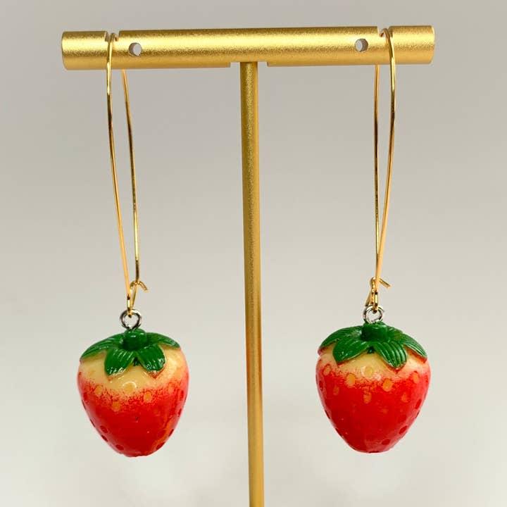 Strawberry Shortcake Earrings for wholesale by Lenora Dame
