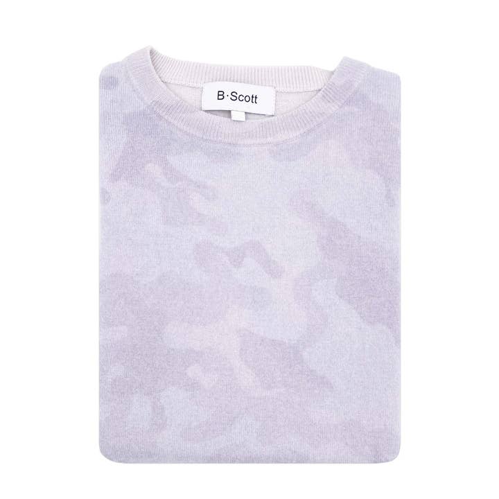 'Fatigued Camo' Cashmere Crewneck Sweater for wholesale by Boston Scott Golf Apparel