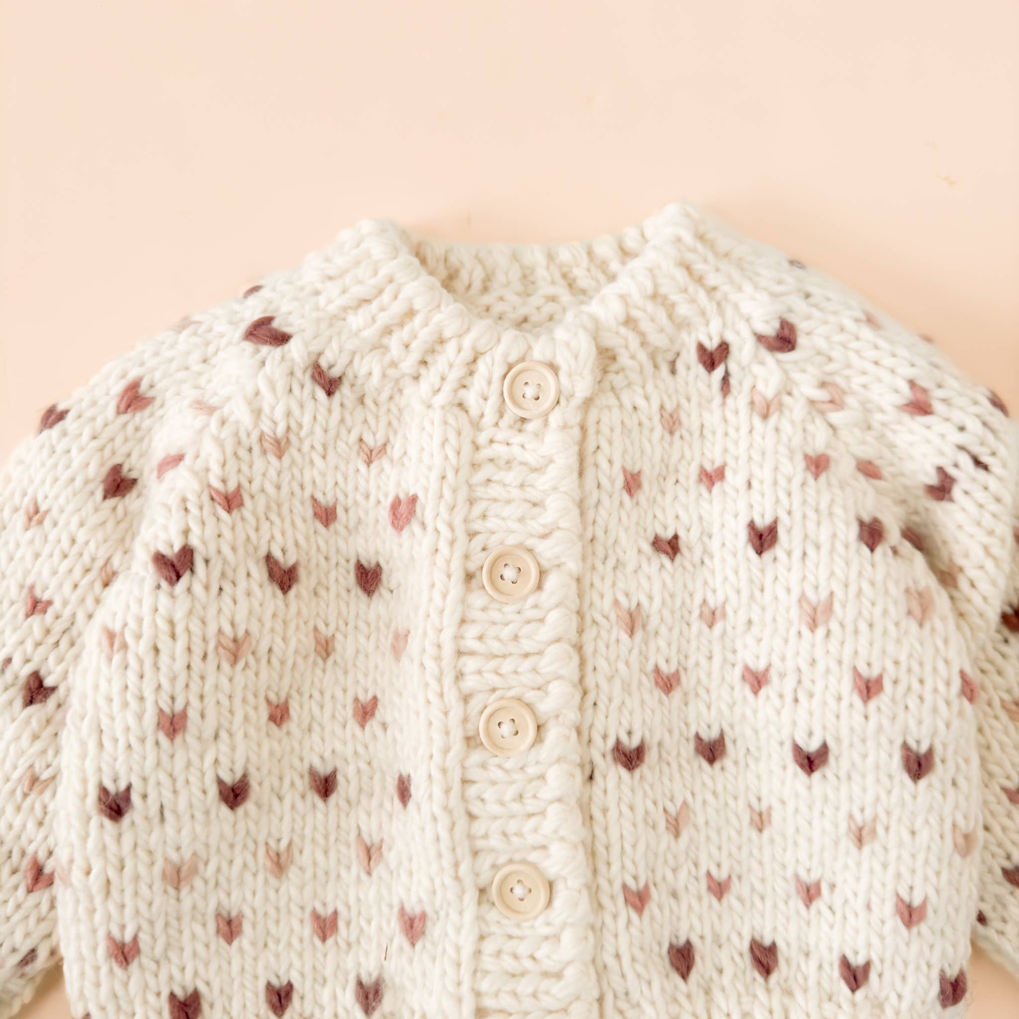 Sawyer Cardigan Mauve Baby Kid Winter Valentine Sweater for wholesale on Faire1