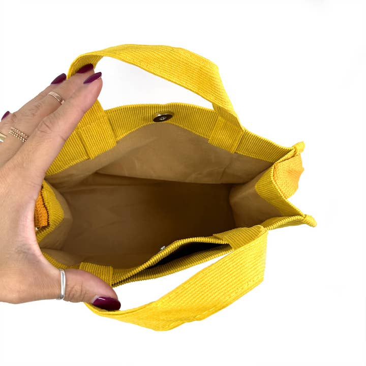 Rainbow Unicorn Birthday Surprise - Wholesale Tote Bag - Women's - Mini Corduroy Tote Crossbody Messenger Bag2