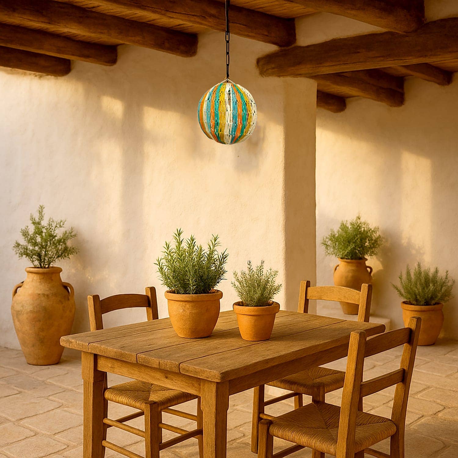 Etnico del Mondo - Wholesale Chandelier/Hanging Light - Moroccan Chandelier in Handwoven Raffia #30