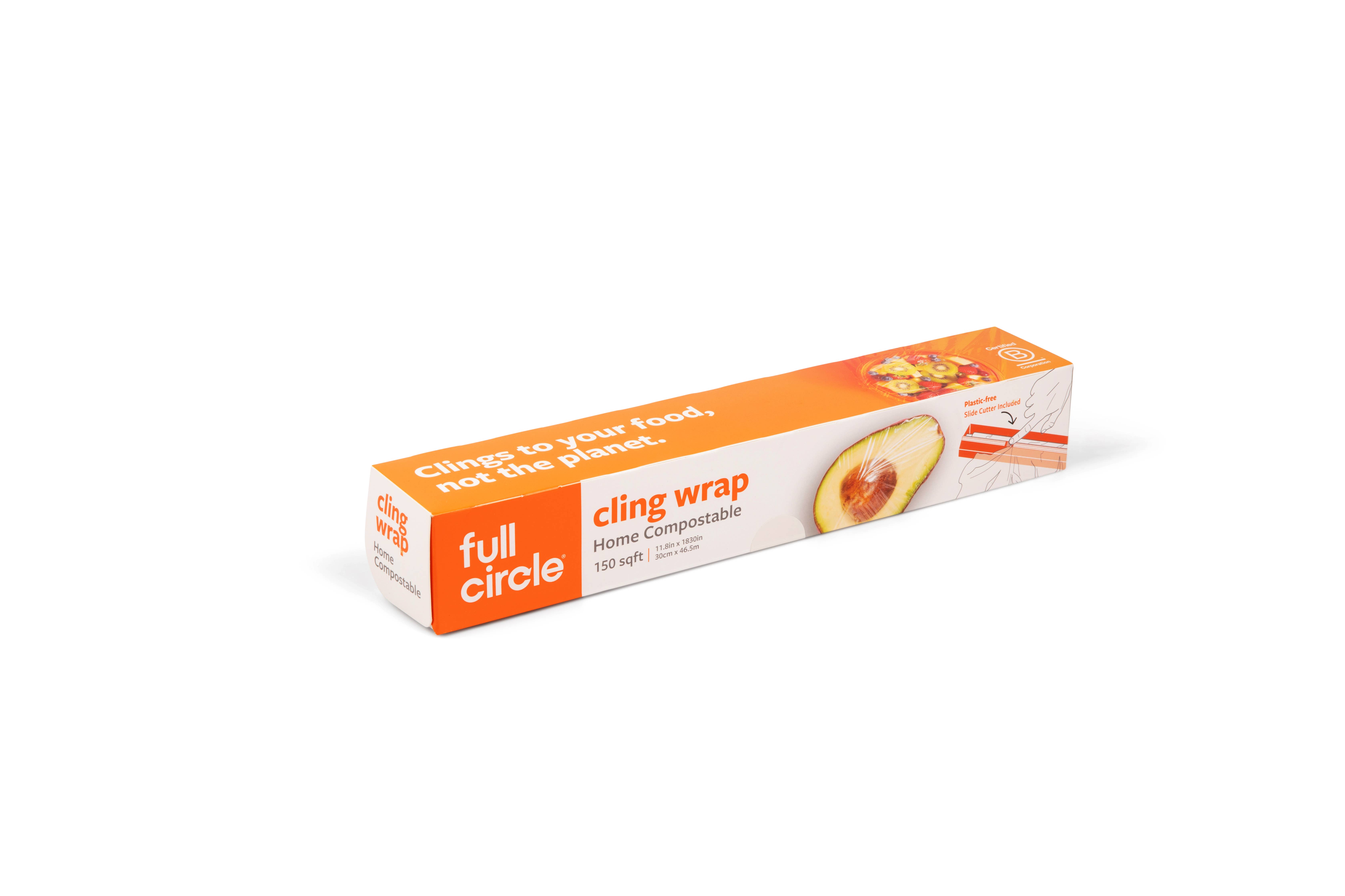 Full Circle Home - Wholesale Food Storage Wrap/Bag - Compostable Cling Wrap - 150sq ft3