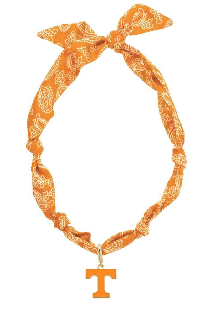 Canvas Style - Wholesale Pendant/Charm Necklace - Tennessee Vols Logo Bandana Scarf Necklace0