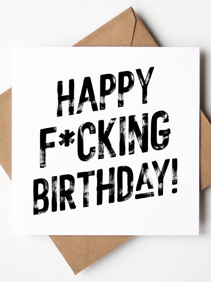 Happy F*cking Birthday! Harlem Card (Pack of 6) for wholesale by Sweary Card Lady