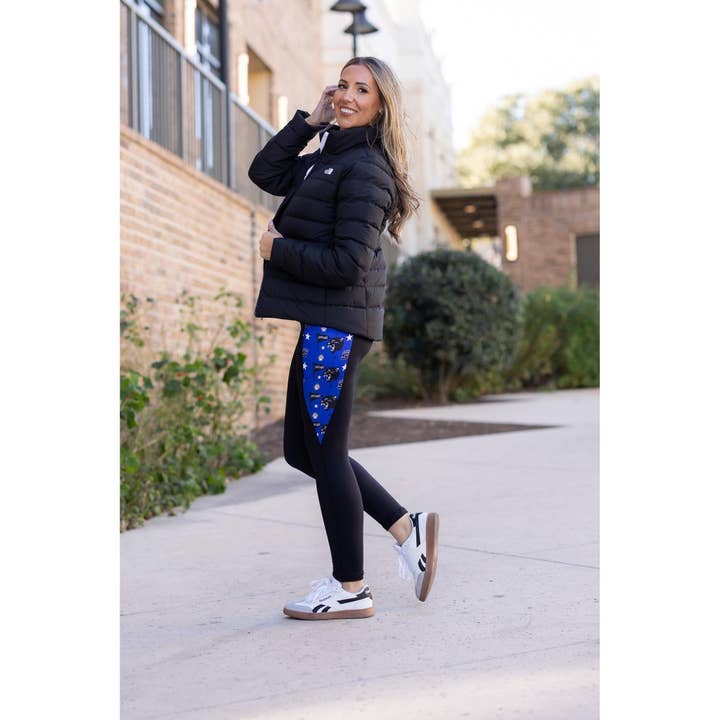 Panthers Custom Leggings for wholesale by Julia Rose Wholesale