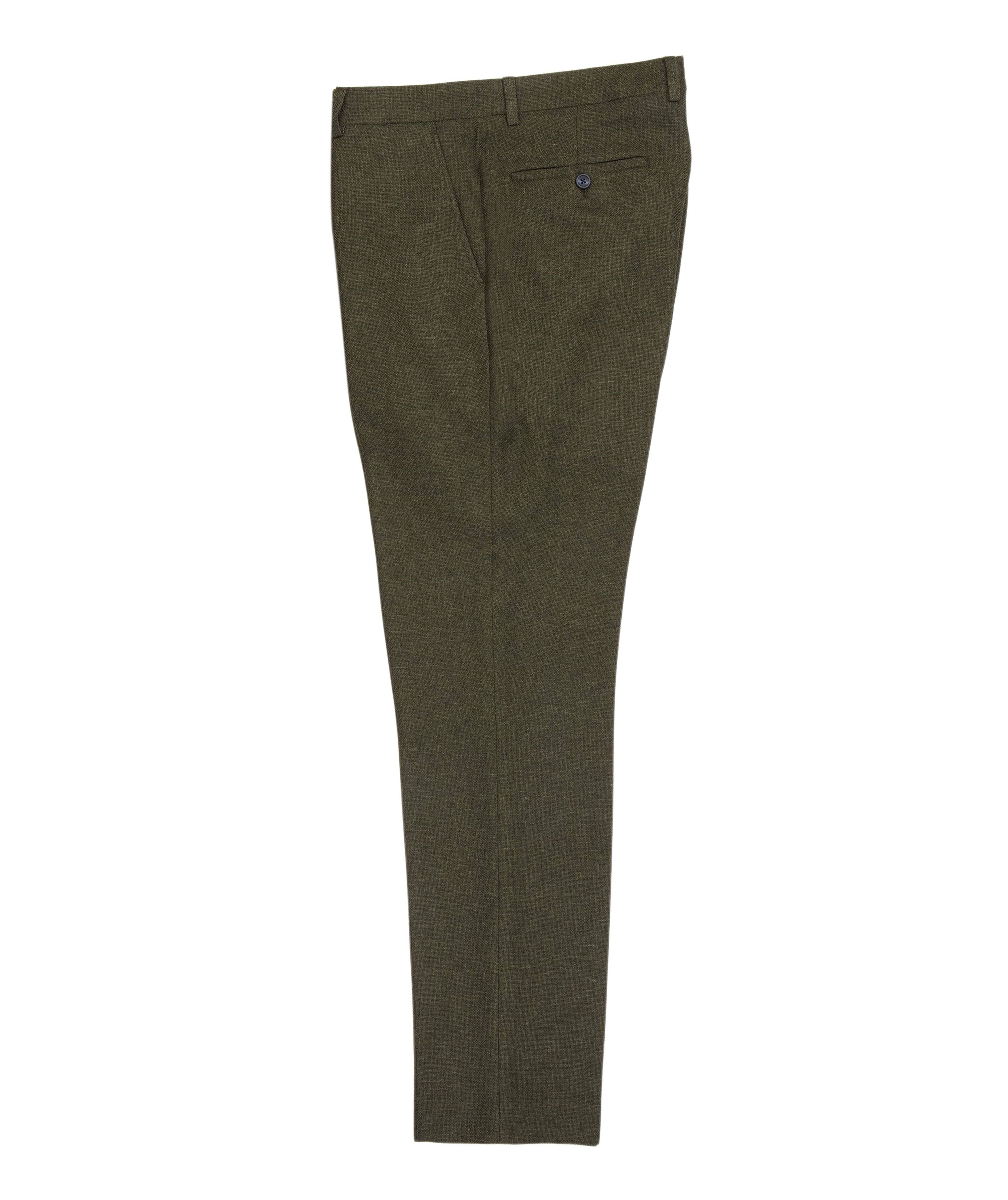 Fratelli Uniti - Wholesale Nette broek/pantalon - Heren - Olijfkleurige Effen Slimme Broek - Paolo0