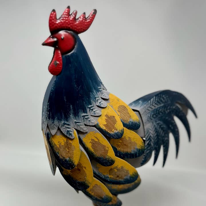 Drew Derose Design - Wholesale Decorative Figurine - Wood Chipped Rooster Figurine – Rustic Farmhouse Décor2