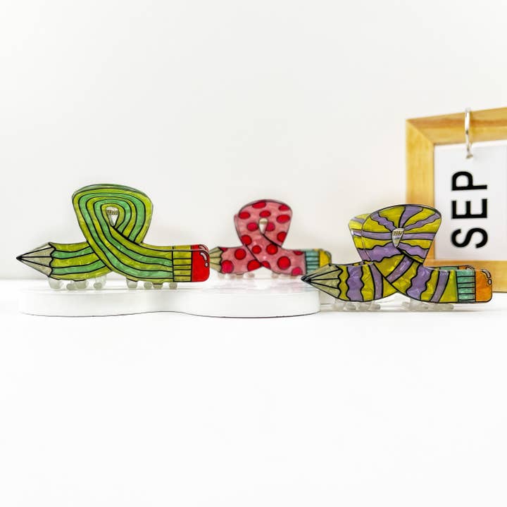 mildstyles - Wholesale Hair Clip - Women's - Colored Pencil Geometric Hair Claw Clip5