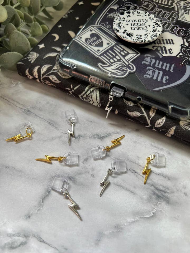 Lightning Bolt USB C Kindle Charm | Bookish Gift for wholesale by Dark Delights Bootique