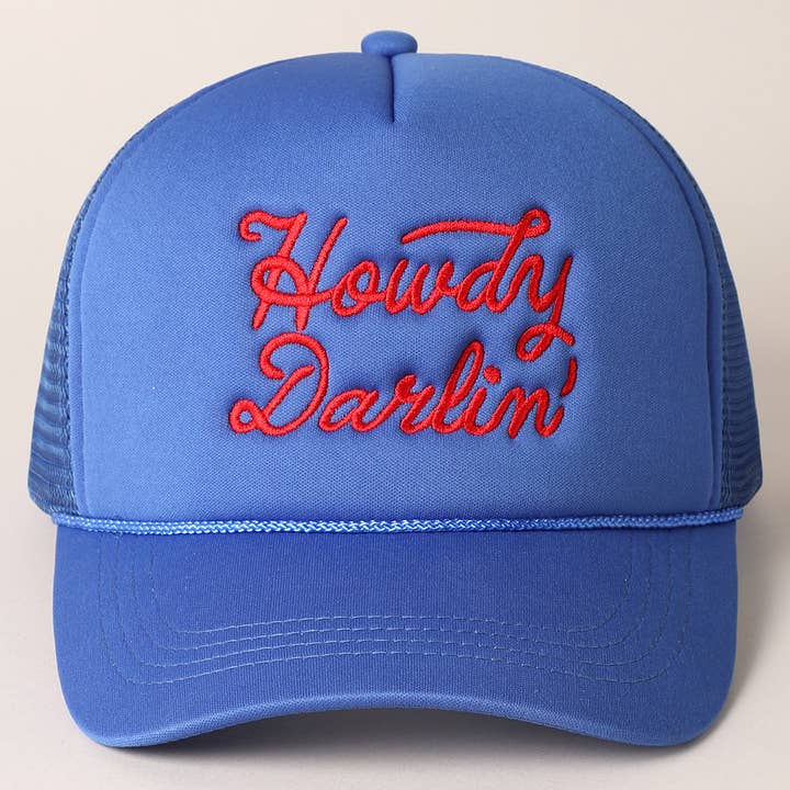 Fashion City - Wholesale Trucker Hat - Women's - Howdy Darlin' Embroidered Mesh Back Trucker Cap37