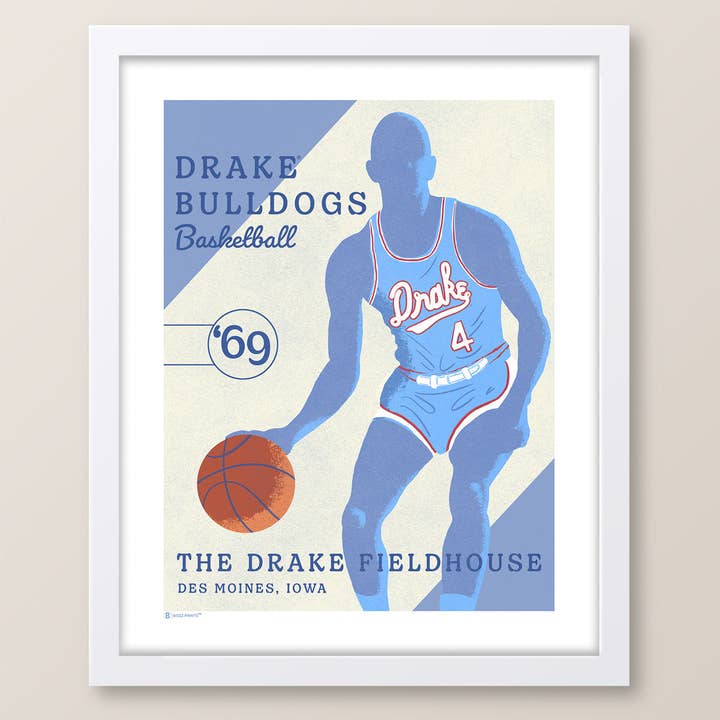 Drake University 1969 Basketball Team Print for wholesale by Bozz Prints