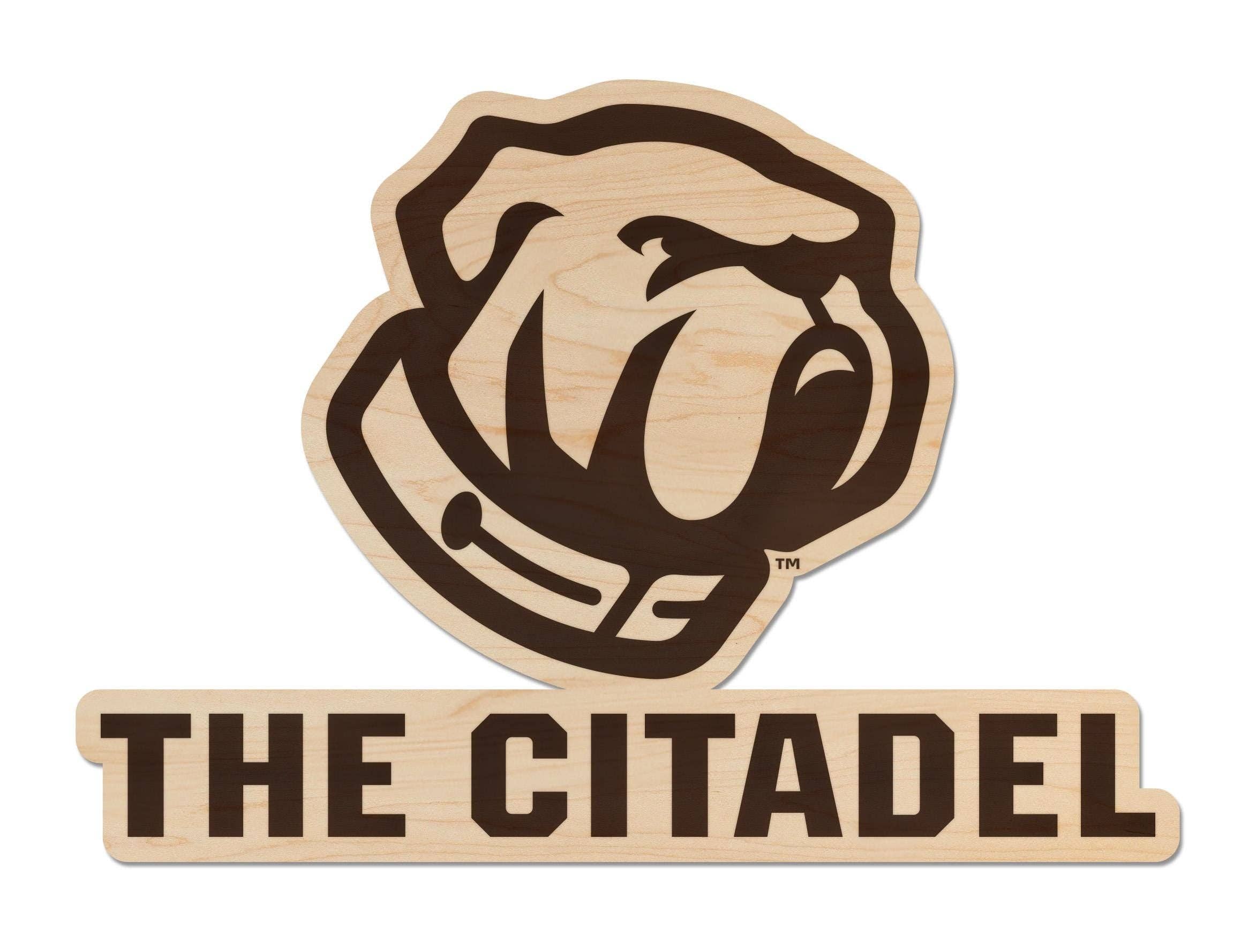 LazerEdge - Wholesale Wall Accent - The Citadel Bulldog Wall Hanging – Crafted from Cherry and  Maple Wood - The Citadel Cadets1