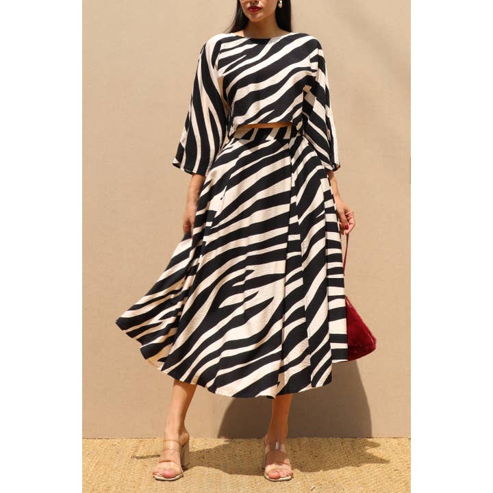 ZEBRA WHISPER TWO-PIECE SET for wholesale by Esmeray Clothing