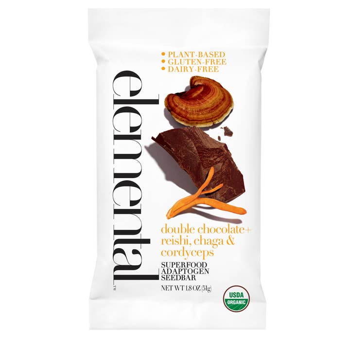 Elemental Superfood - Wholesale Snack Bar - Double Chocolate + Reishi, Chaga & Cordyceps0