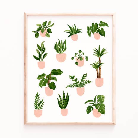 House Plants Art Print for wholesale by Sabina Fenn