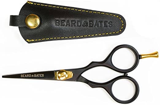Beard & Bates - Vendita all'ingrosso Forbici per capelli - Forbici 1878 Black Label per toelettatura con fodero in pelle1