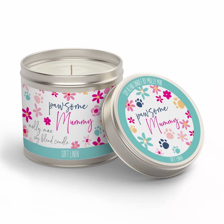 Kerze - Pfotenstarke Mama (MMCAN13) für den Großhandel von Molly Mae Ltd