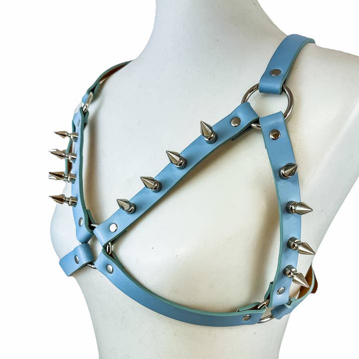 XH218 NEON SHINY PASTEL & PATENT WITH SPIKES for wholesale by Funk Plus