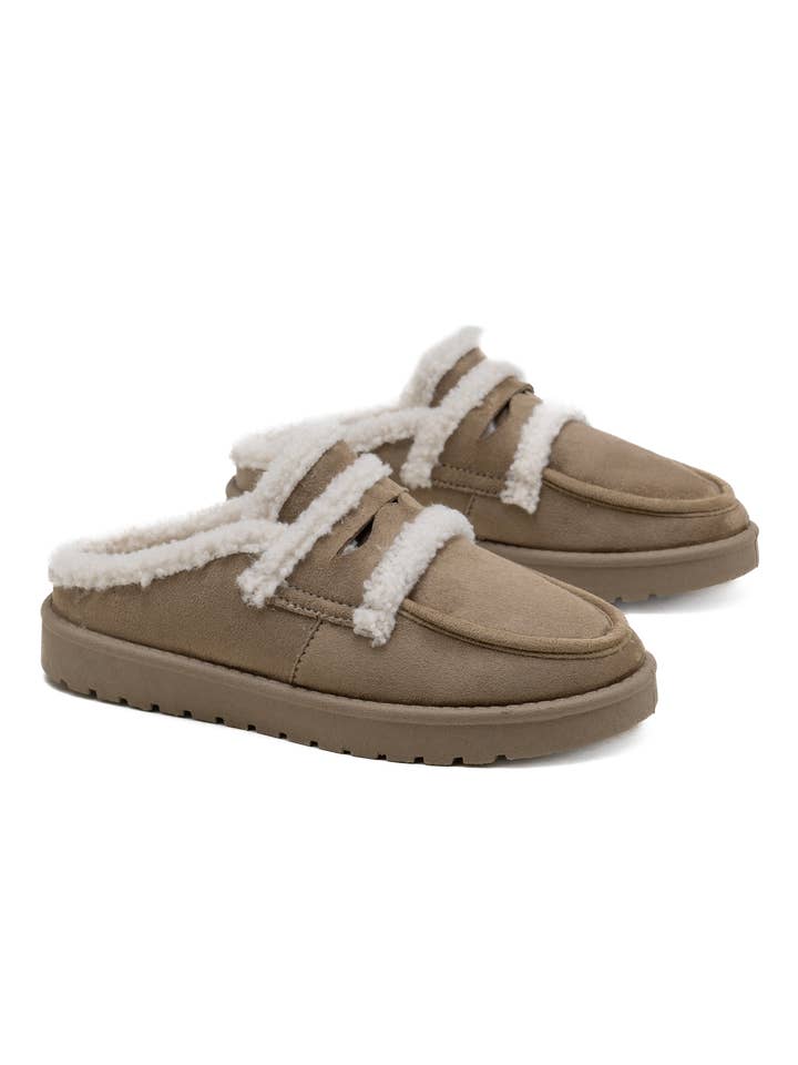 C'M PARIS - Wholesale Muiltjes - Dames - Dubbele Decoratieve Gesp Gevoerde Klomp 65259