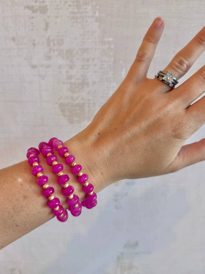 Raspberry Sequoia Bracelet for wholesale by Cola Stacks