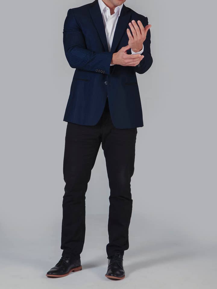 High Line Atlantic Navy Blazer for wholesale by Babani Men