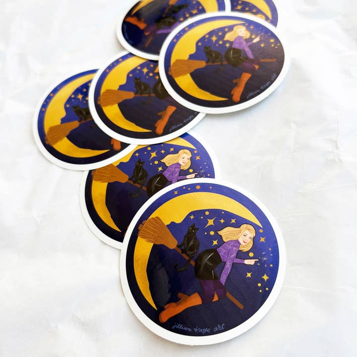 Jillian Kaye Art - Wholesale Sticker - Sabrina the Teenage Witch (and Salem) | 3" Vinyl Sticker1